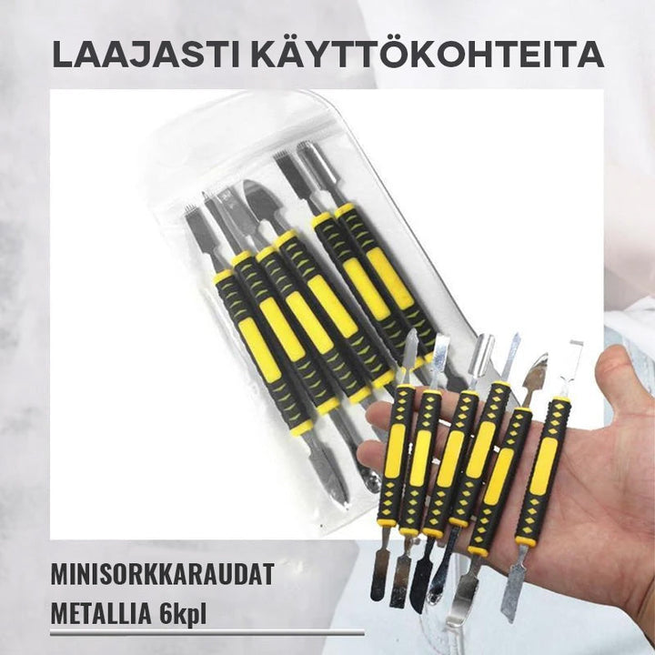 Metal mini lægtehammer sæt, 6 stk, holdbar stålkonstruktion, kompakt og let, skridsikre ABS-håndtag.