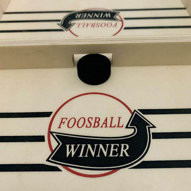 Herre 2-i-1 vendbart air hockey brætspil i træ, hurtigt og strategisk air hockey spil for venner og familie, træmateriale