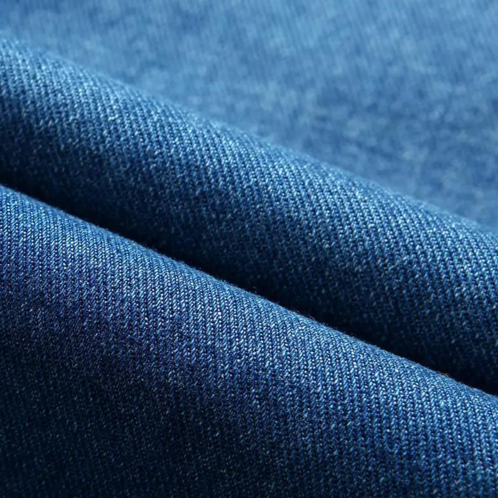 Herre denim blazer, afslappet stil, behagelig pasform, stof af høj kvalitet og praktiske lommer, mørkeblå.