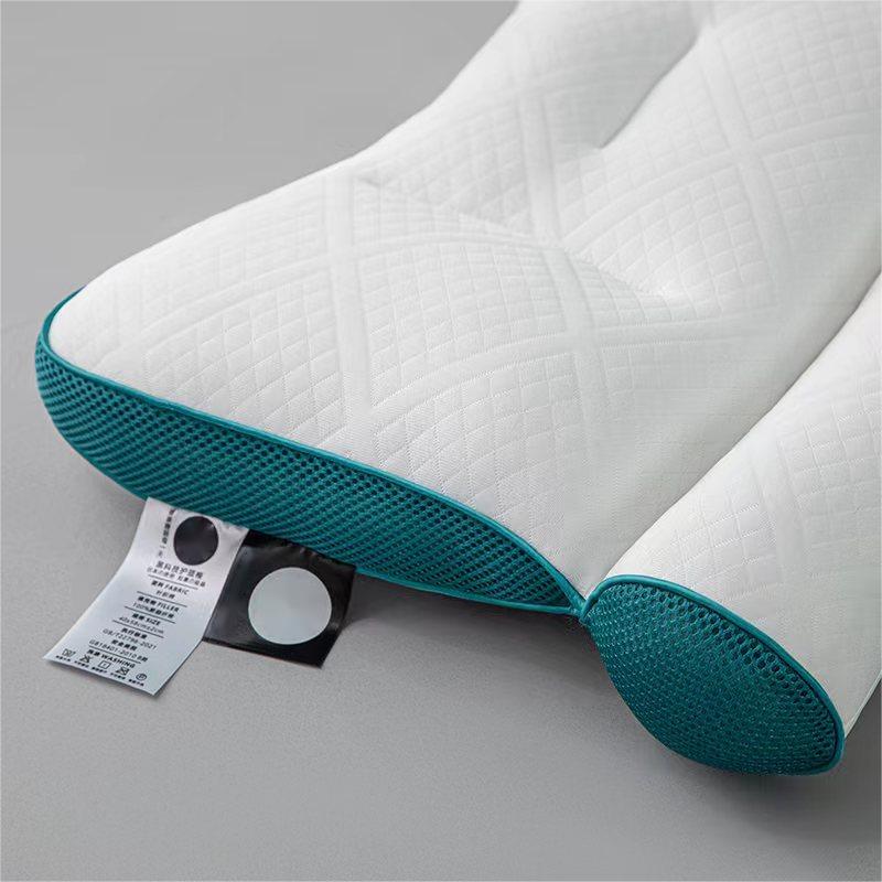Miesten ergonominen niskatukityyny, musta tai sininen, aerodynaaminen muotoilu, hypoallergeeninen neulottu kangas.
