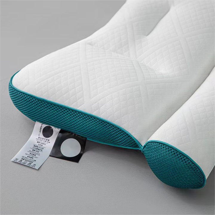 Miesten ergonominen niskatukityyny, musta tai sininen, aerodynaaminen muotoilu, hypoallergeeninen neulottu kangas.