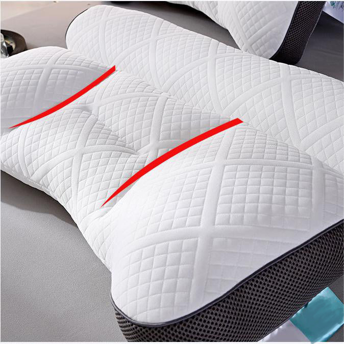 Miesten ergonominen niskatukityyny, musta tai sininen, aerodynaaminen muotoilu, hypoallergeeninen neulottu kangas.