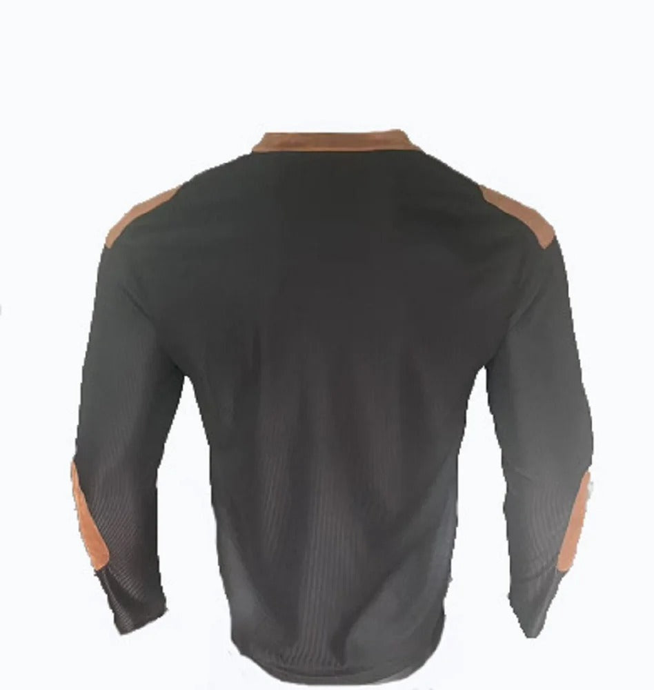 "Miesten harmaa vohveli Henley-paita, V-pääntie, slim fit, hengittävää ja kevyttä materiaalia, moderni ja tyylikäs look."