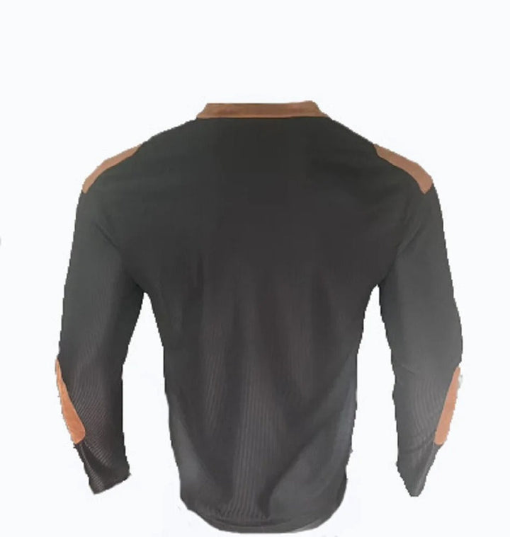 "Miesten harmaa vohveli Henley-paita, V-pääntie, slim fit, hengittävää ja kevyttä materiaalia, moderni ja tyylikäs look."