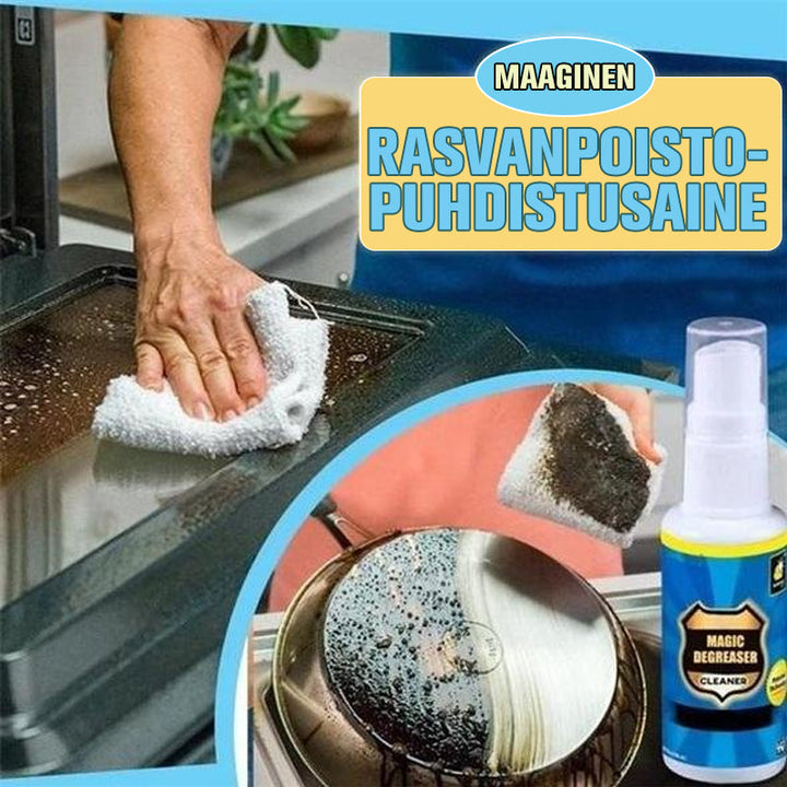 Alsidig fedtfjerner til mænd og kvinder, hvid flaske, renser effektivt stof- og glasoverflader.