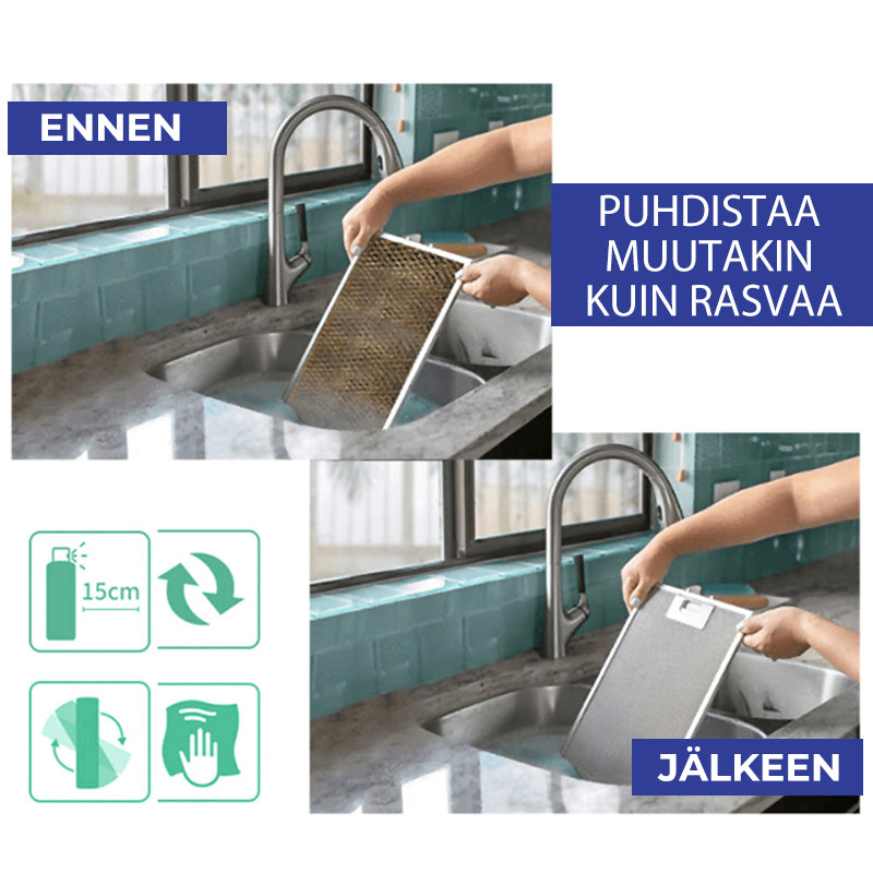 Alsidig fedtfjerner til mænd og kvinder, hvid flaske, renser effektivt stof- og glasoverflader.