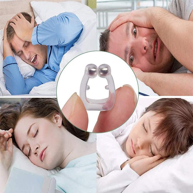 Silikone anti-snorke enhed til mænd og kvinder, reducerer snorken, nem at indsætte i næsen og behagelig at bruge.