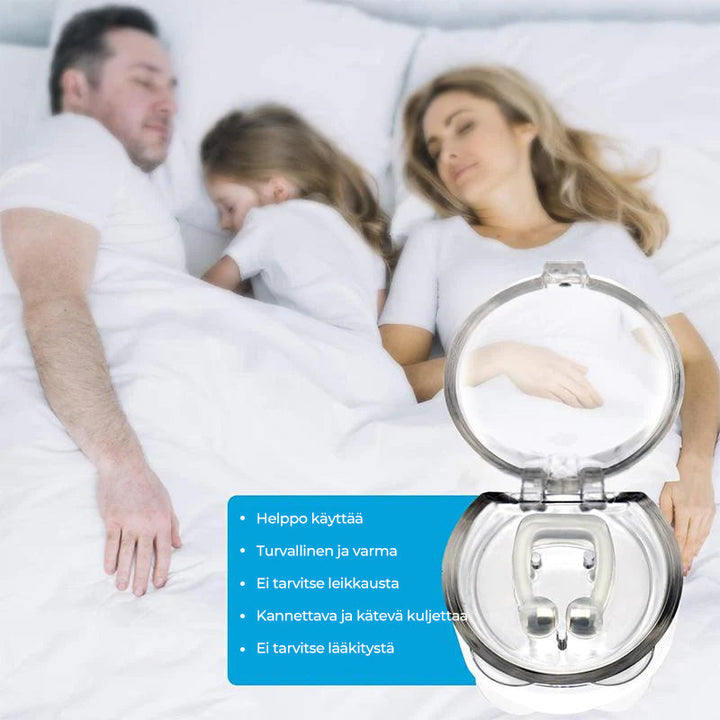 Silikone anti-snorke enhed til mænd og kvinder, reducerer snorken, nem at indsætte i næsen og behagelig at bruge.