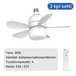 30W | E26/E27 | 4 hastigheder + fjernbetjening (3 stk)