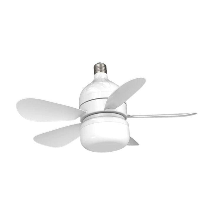 Herre loftventilator med LED-lys, moderne design, sort ramme, klar belysning og køling i én pakke.