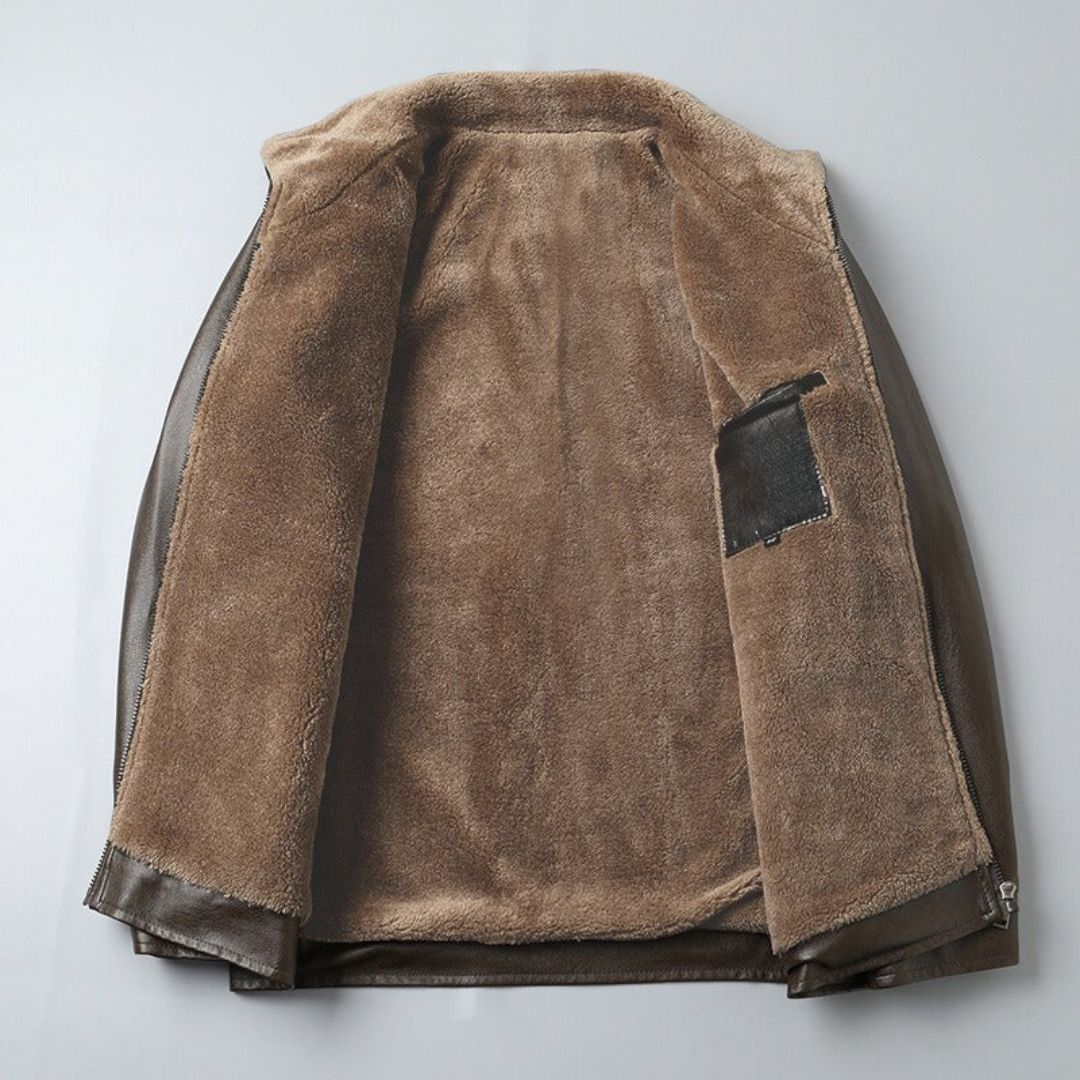 Miesten klassinen musta keinonahkatakki, ajaton muotoilu, pehmeä puuvillavuori, syvät taskut, elegantti ja mukava.
