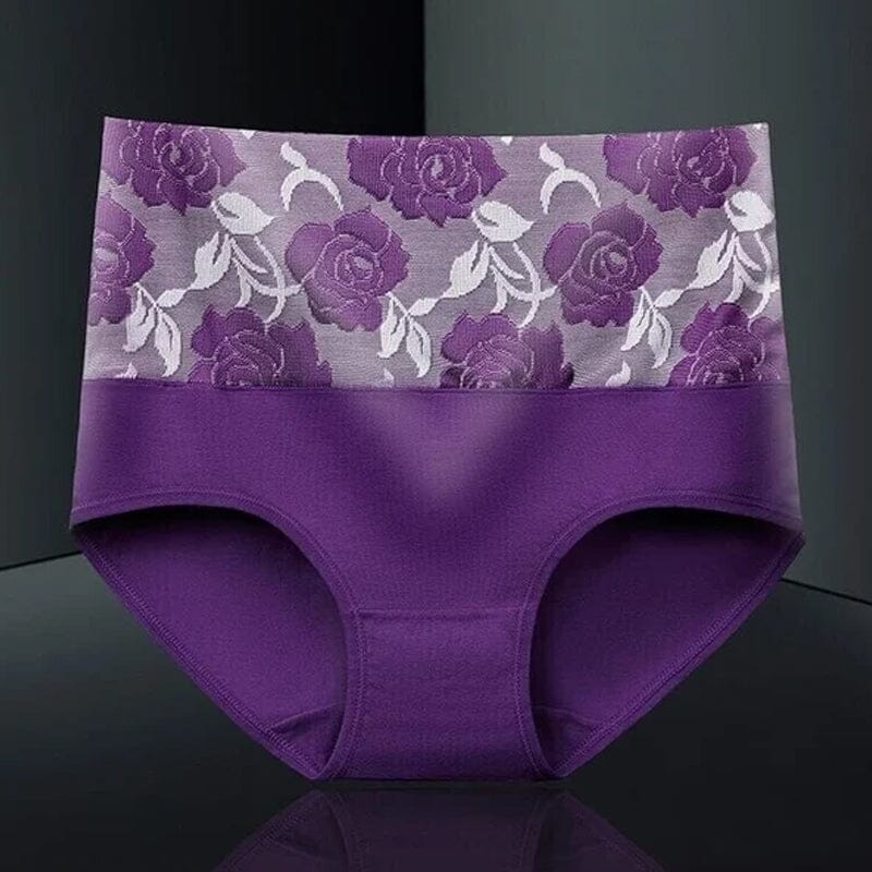 Herre boxershorts med højt liv og blomstermønster, rose jacquard-mønster, blød og elastisk pasform.