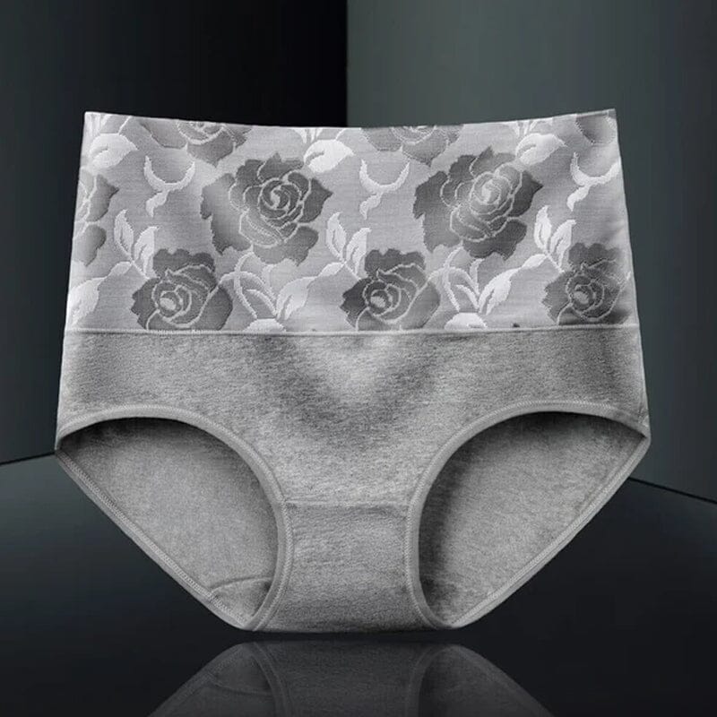 Herre boxershorts med højt liv og blomstermønster, rose jacquard-mønster, blød og elastisk pasform.