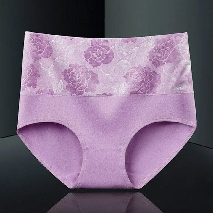 Herre boxershorts med højt liv og blomstermønster, rose jacquard-mønster, blød og elastisk pasform.