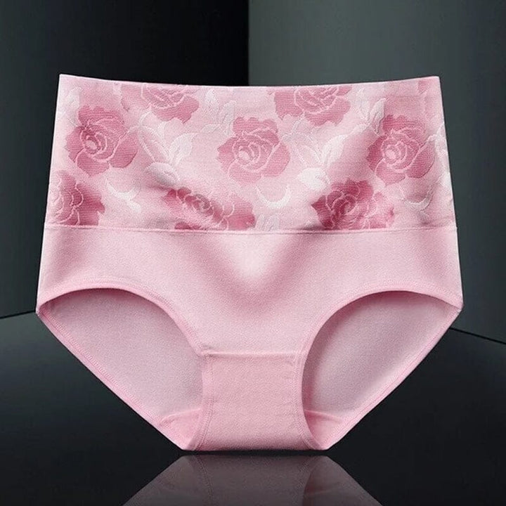 Herre boxershorts med højt liv og blomstermønster, rose jacquard-mønster, blød og elastisk pasform.