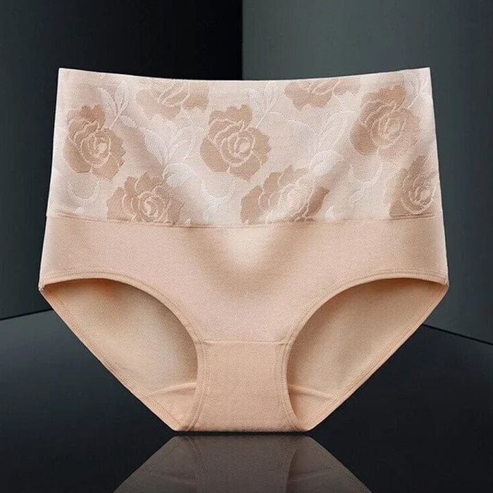 Miesten korkeavyötäröiset puuvillabokserit kukkakuvioilla, ruusu jacquard-malli, pehmeä ja joustava istuvuus.