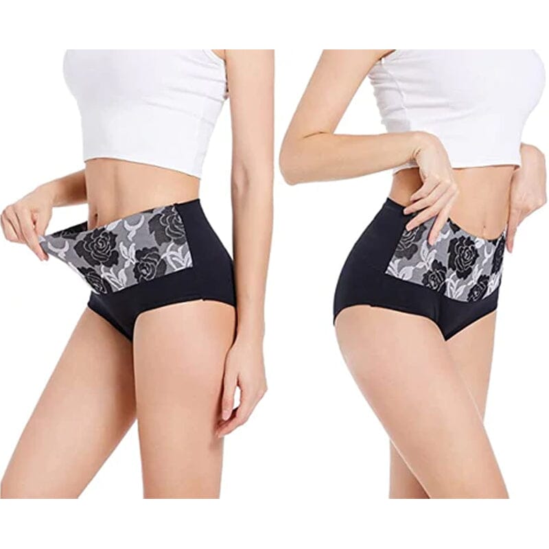 Herre boxershorts med højt liv og blomstermønster, rose jacquard-mønster, blød og elastisk pasform.