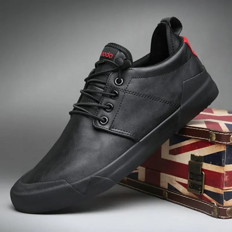 Herre minimalistiske slip-on sneakers, enkelt design, afslappet og sporty stil, nemme at tage på