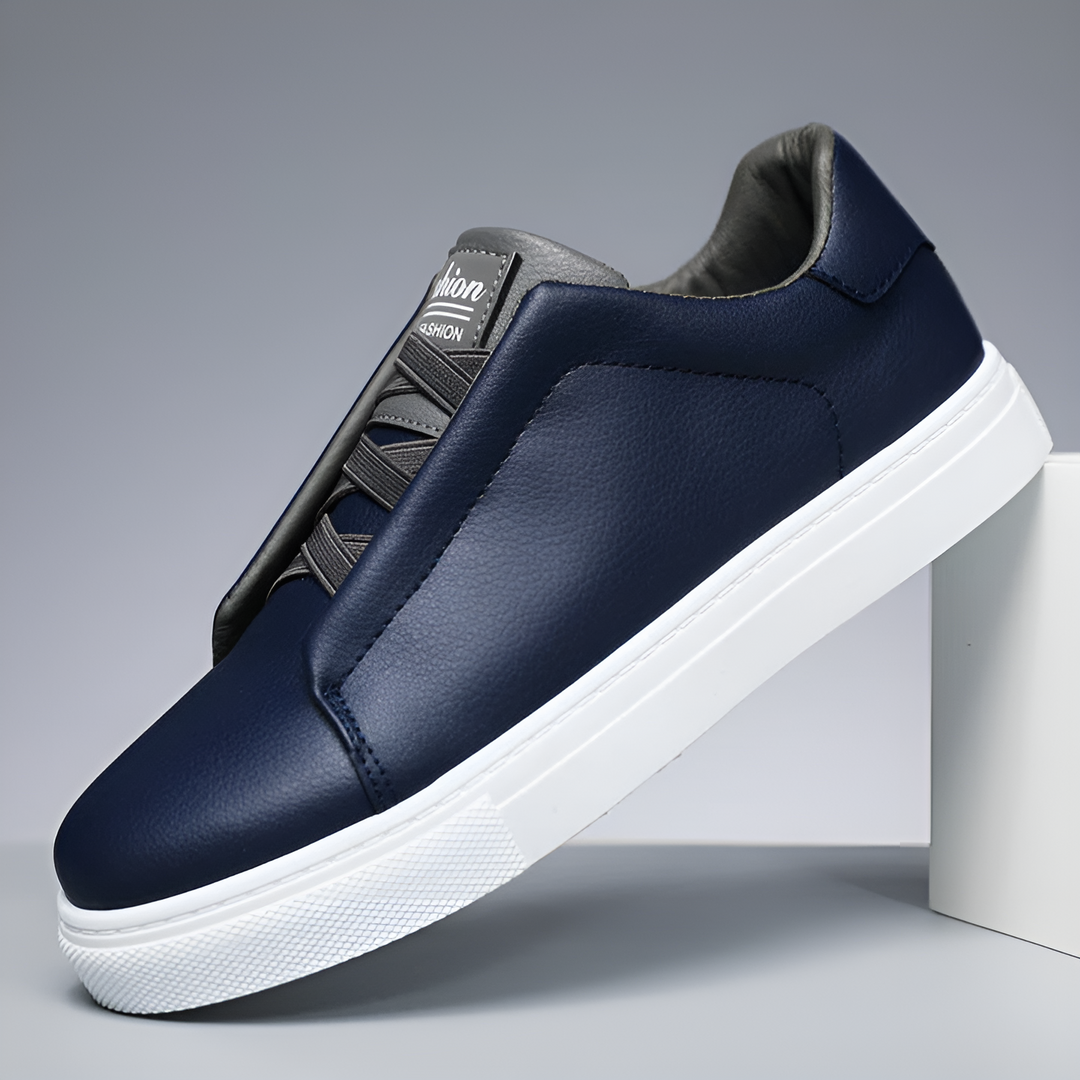 Miesten modernit tennarit, tyylikäs muotoilu, sivuraidoilla, ergonominen pohjallinen, kestävät materiaalit.