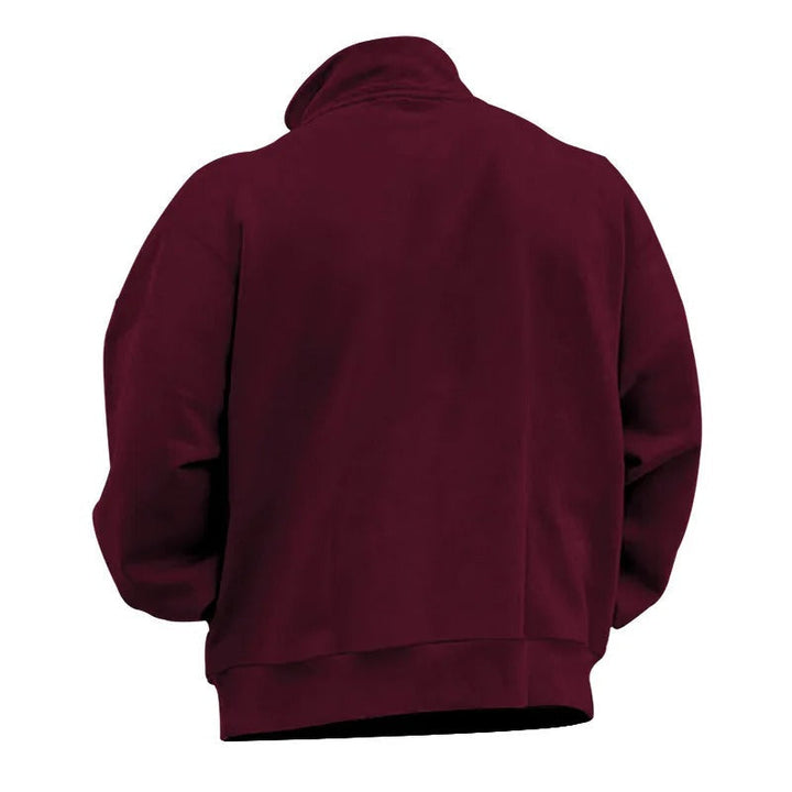 "Miesten monikäyttöinen half-zip huppari, neutraali väri, pystykaulus, kevyt ja hengittävä materiaali, tyylikäs ja rento ilme