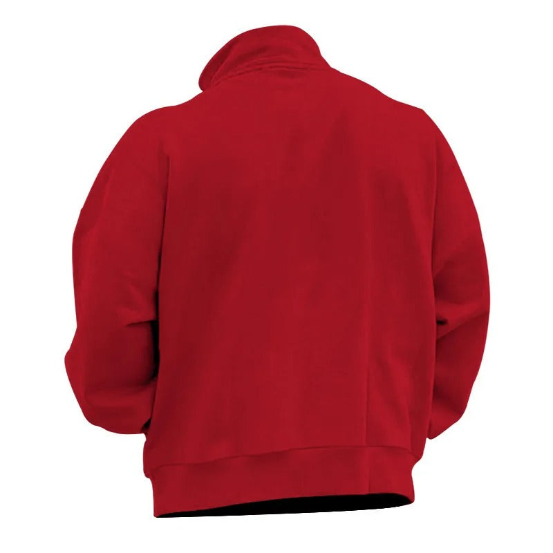 "Miesten monikäyttöinen half-zip huppari, neutraali väri, pystykaulus, kevyt ja hengittävä materiaali, tyylikäs ja rento ilme