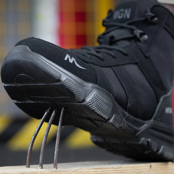 Miesten mustat ja ruskeat taktiset työkengät, koot 39-47, ergonominen suunnittelu ja liukastumista estävä pohja.