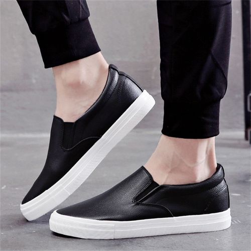 Mænds læder slip-on mokkasiner, stilfuldt design, kvalitetsskind, gummisål, velegnet til hverdagsbrug og fest.