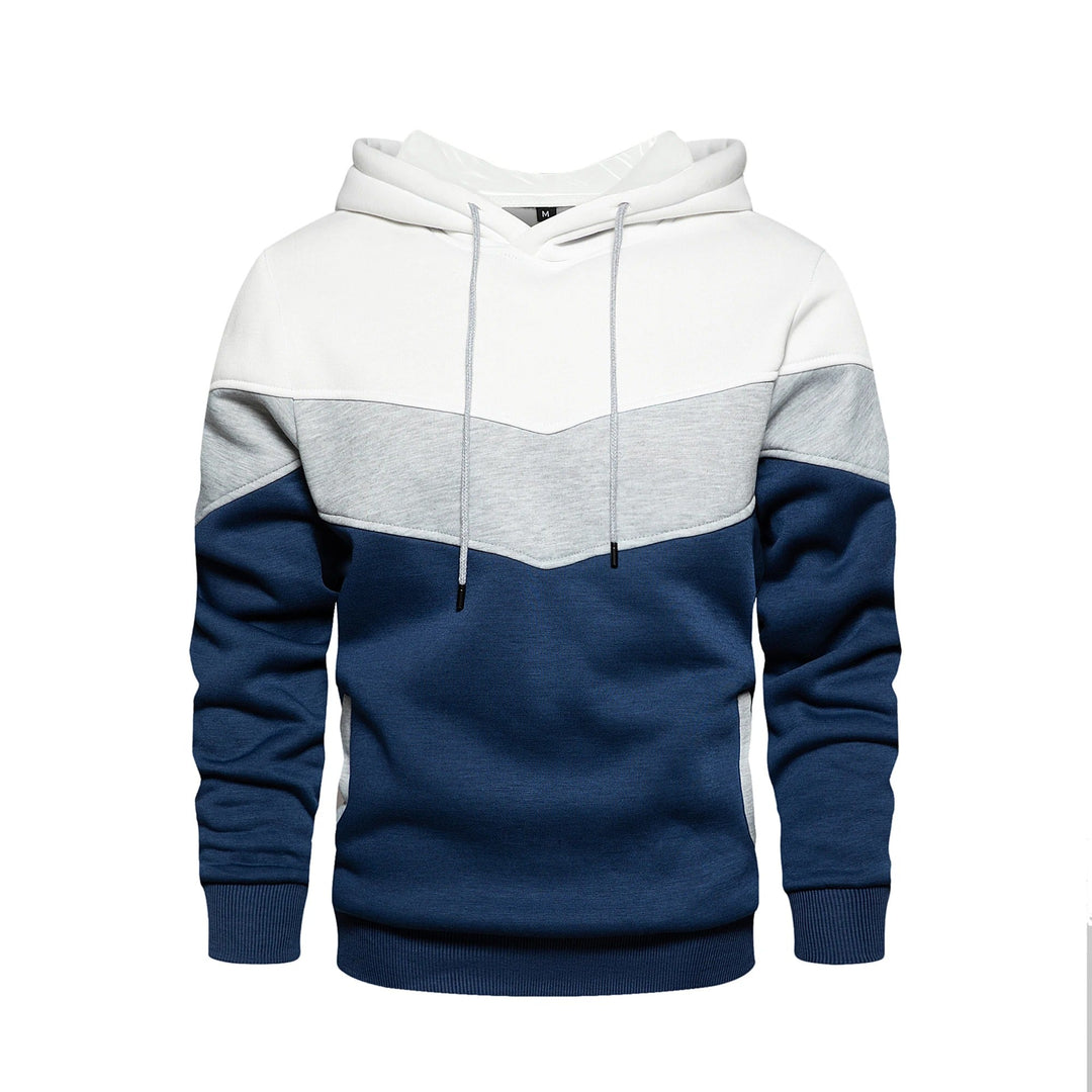 "Miesten patchwork fleece huppari, lämmin ja tyylikäs, väljä istuvuus, ainutlaatuinen tilkkutäkkimuotoilu, streetwear-tyyli."