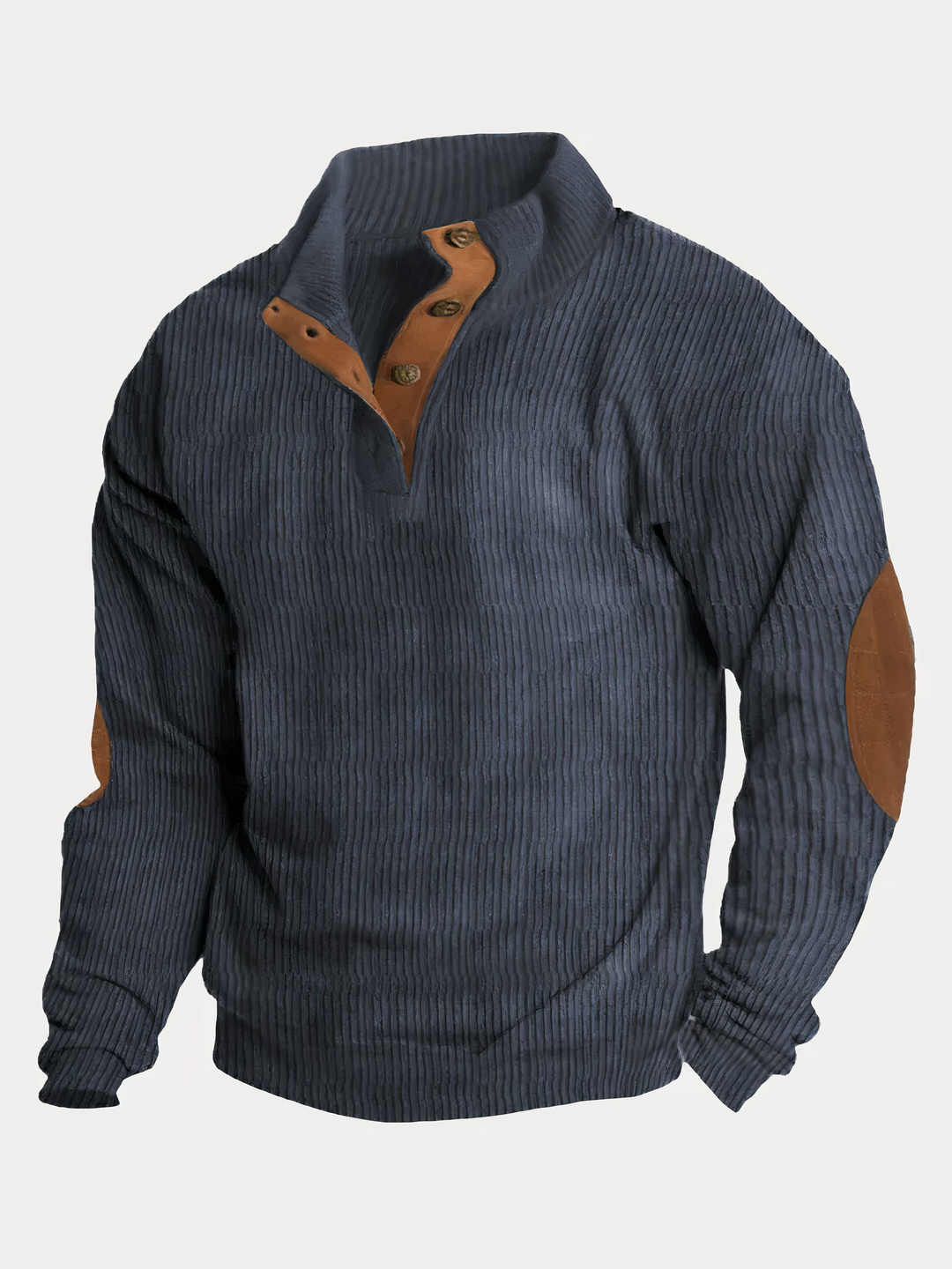 Herre blød sweater, farvekontrast, langærmet, moderne design, velegnet til efterår og vinter
