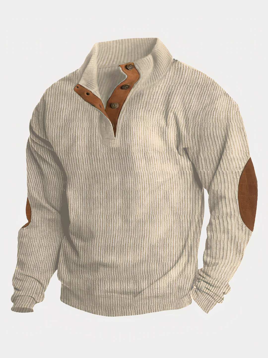 Herre blød sweater, farvekontrast, langærmet, moderne design, velegnet til efterår og vinter