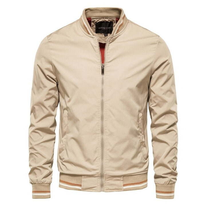 Beige bomberjakke til mænd