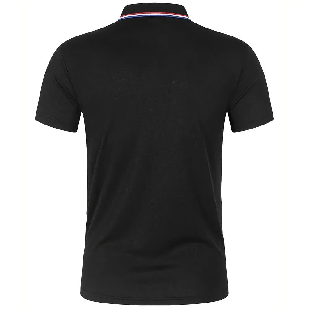 "Miesten poolopaita, hengittävä, klassinen tyyli, yksivärinen, kevyt kangas, lyhyet hihat, slim fit, monipuoliset värivaihtoe