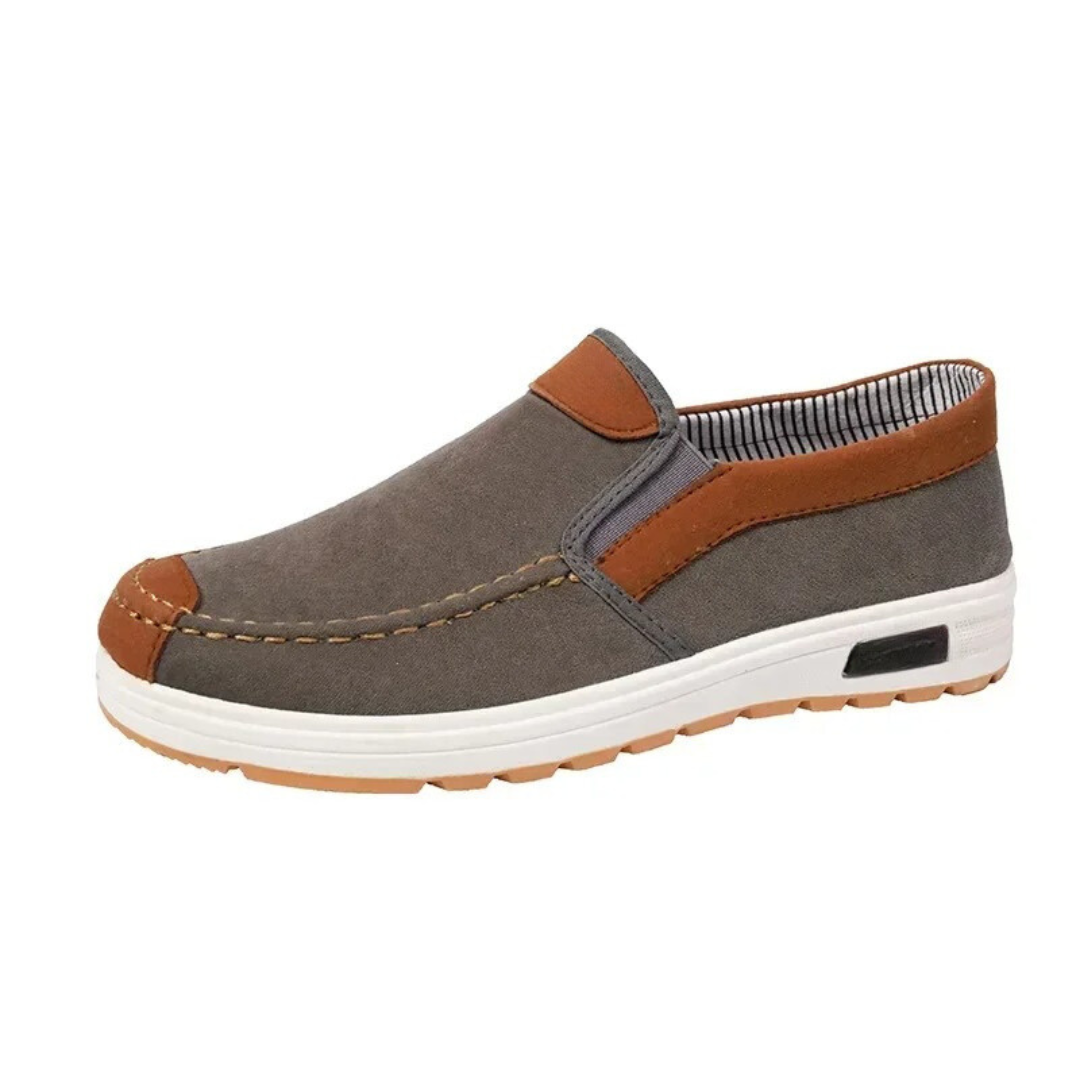 Miesten rentoa plus kokoa loaferit, vintage-tyylinen slip-on, kevyt puuvillakangas, tukeva ja mukava päivittäiseen käyttöön.