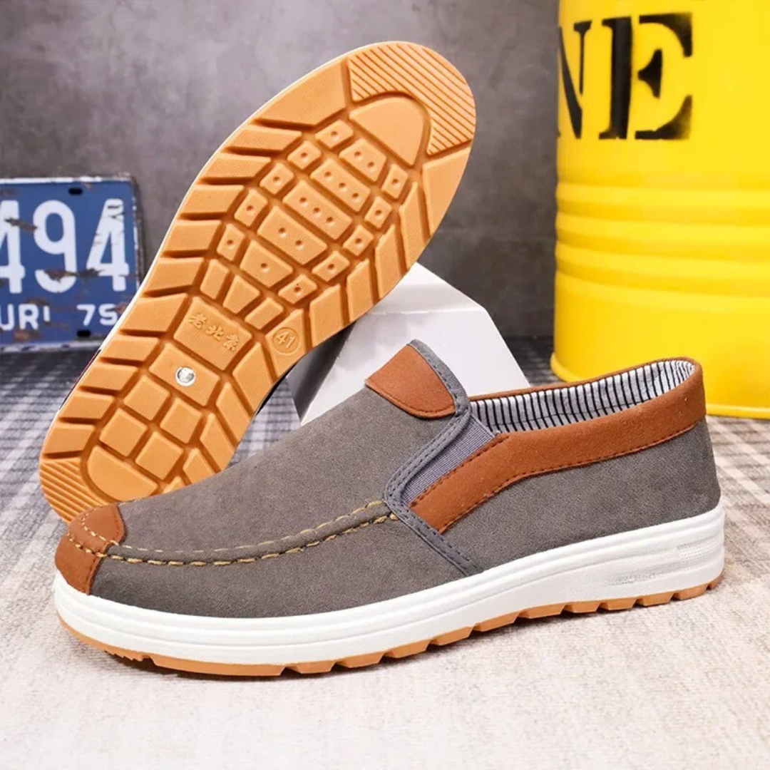 Miesten rentoa plus kokoa loaferit, vintage-tyylinen slip-on, kevyt puuvillakangas, tukeva ja mukava päivittäiseen käyttöön.