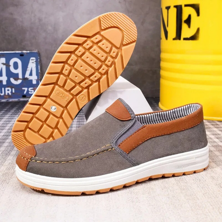 Miesten rentoa plus kokoa loaferit, vintage-tyylinen slip-on, kevyt puuvillakangas, tukeva ja mukava päivittäiseen käyttöön.