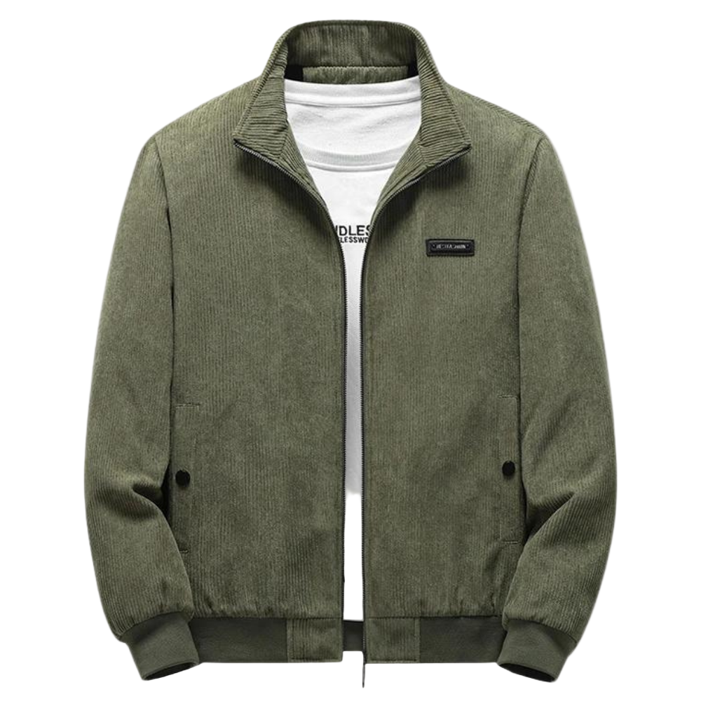 Mænds retro fløjlsjakke i skandinavisk design, tidløs og elegant.