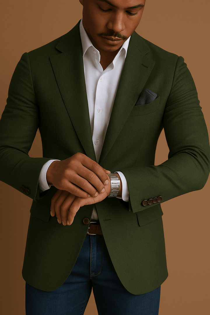 Herre blazer slim fit med moderne snit, lilla, let og åndbart materiale til forretningsmøder og fester.