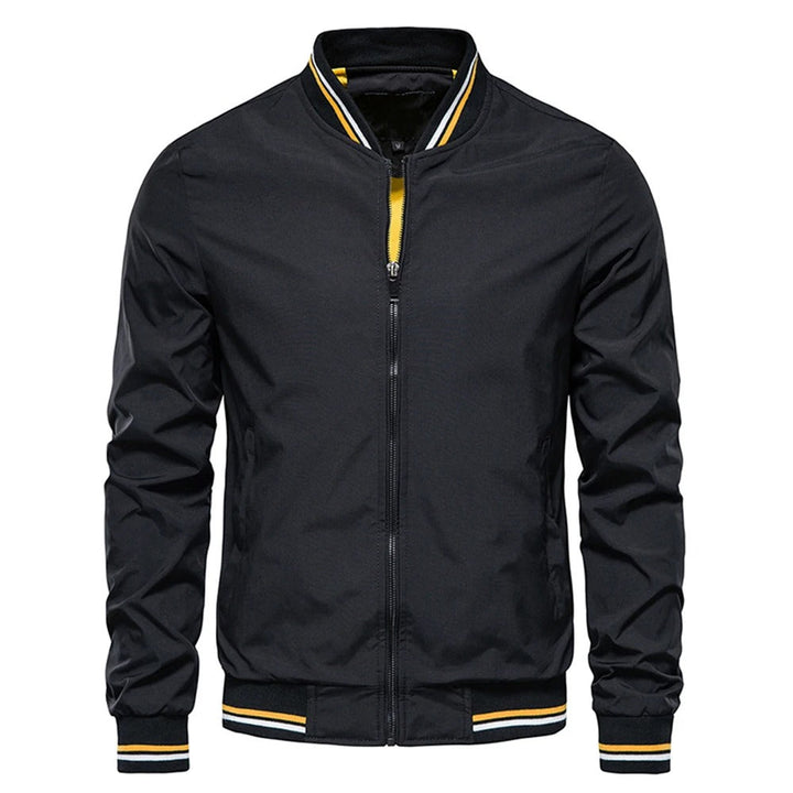 Herre slim fit bomberjakke, behagelig, stilfuld, lynlås, klassisk baseballkrave, flere farvemuligheder.