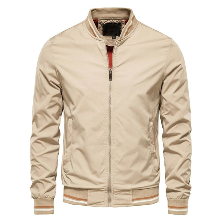 Herre slim fit bomberjakke, behagelig, stilfuld, lynlås, klassisk baseballkrave, flere farvemuligheder.