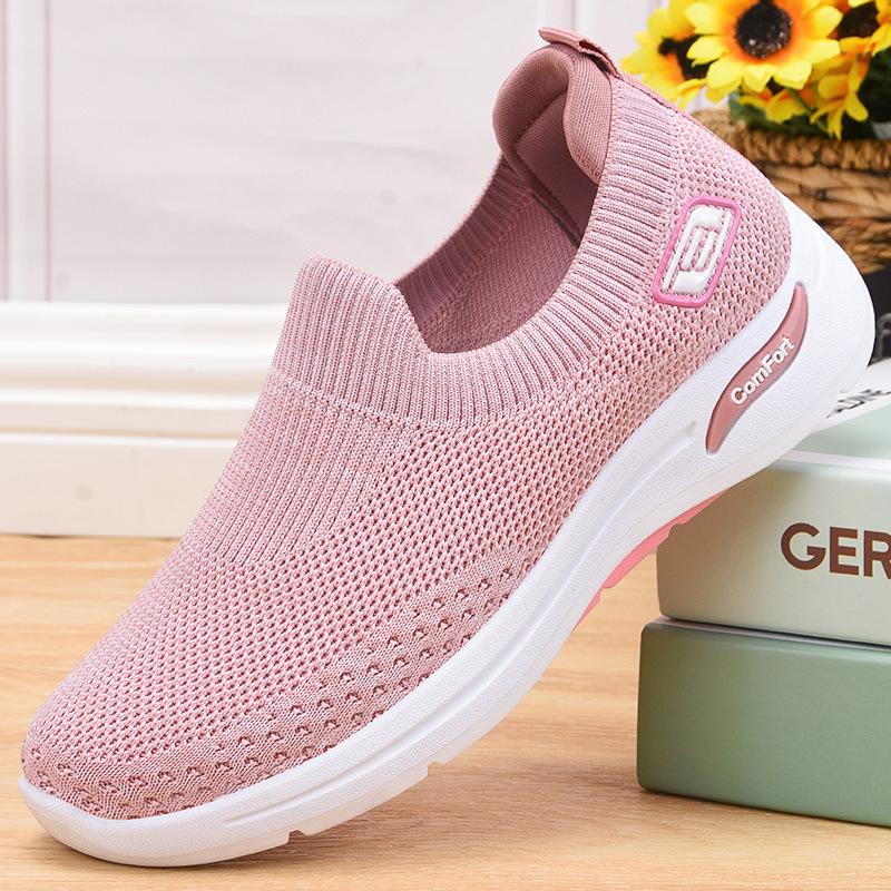 Mænds slip-on sneakers, åndbart stof, let og alsidigt design, velegnet til fritid og let sport.