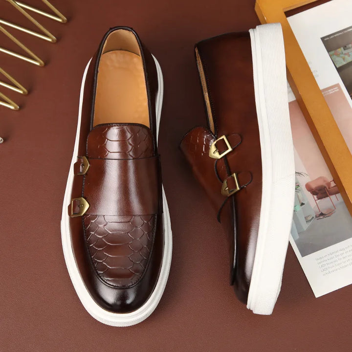 Mænds stilfulde loafers i sort og brun, komfortable og alsidige, til hverdag og fest.