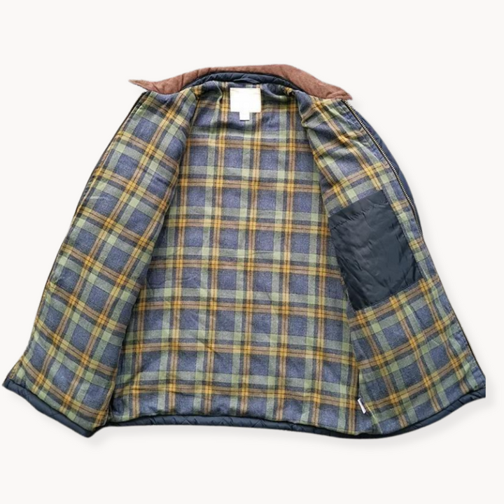 Herre vatteret vinterjakke med moderne krave og strategiske lommer, stilfuld og holdbar, perfekt til koldt vejr.