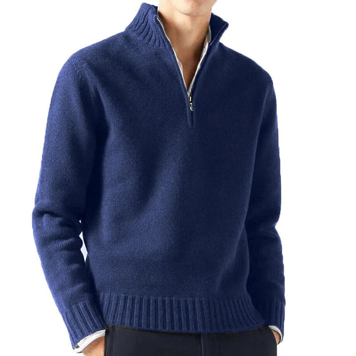 "Miesten tyylikäs turtleneck-neulepaita, pehmeä yksivärinen neulos, klassinen tyyli, pitkä hiha, sopii kerrostettavaksi."