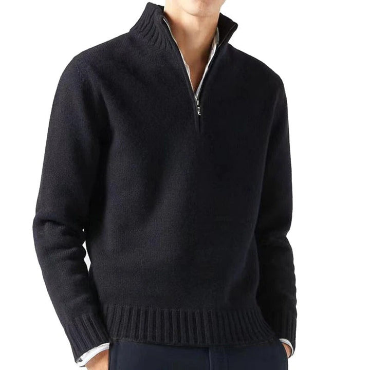 "Miesten tyylikäs turtleneck-neulepaita, pehmeä yksivärinen neulos, klassinen tyyli, pitkä hiha, sopii kerrostettavaksi."
