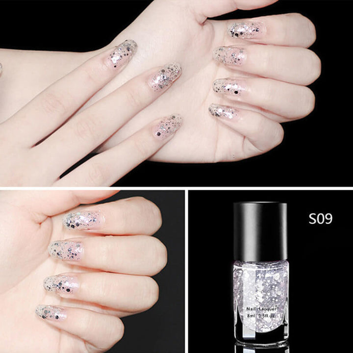 Miesten vesipohjainen kynsilakkasetti, nopeasti kuivuva, kiiltävä, myrkytön, suojaa kynsiä, täydellinen lahjaksi.
