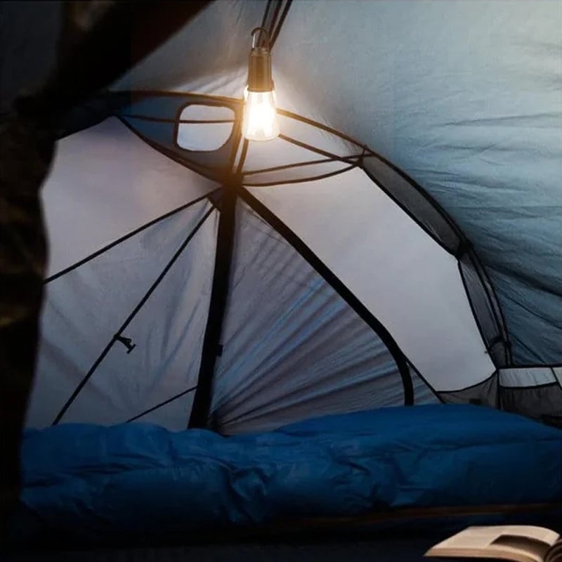 Herre Vintage Hængende Genopladelig Campinglampe til Udendørs Brug, Indbygget Batteri, Rustik Stil, Holdbart PC-materiale
