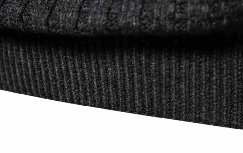 Miesten vohvelikangas crewneck pusero edestä luonnonläheisissä sävyissä sekä ylisuuret uurretut hihansuut.