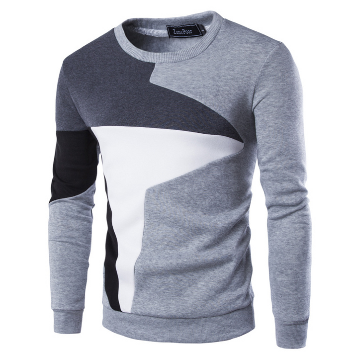 "Miesten värilohko villapaita, pyöreä pääntie, eri väreissä, pehmeä materiaali, monipuolinen rentoon ja viralliseen käyttöön.
