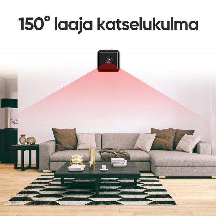 Mini Wifi Sikkerhedskamera HD, kompakt størrelse, hvid og sort, magnetisk montering, til hjemme- og kontorovervågning