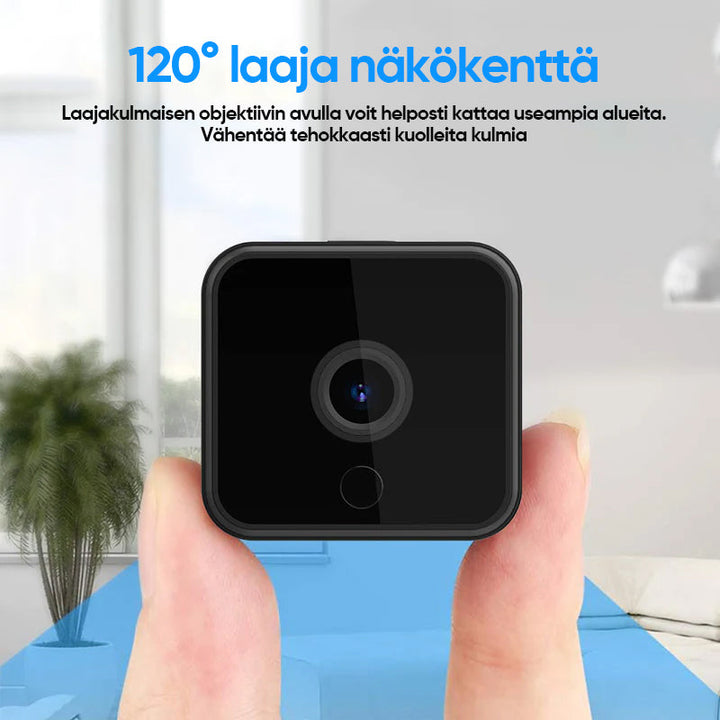 Mini Wifi Sikkerhedskamera HD, kompakt størrelse, hvid og sort, magnetisk montering, til hjemme- og kontorovervågning